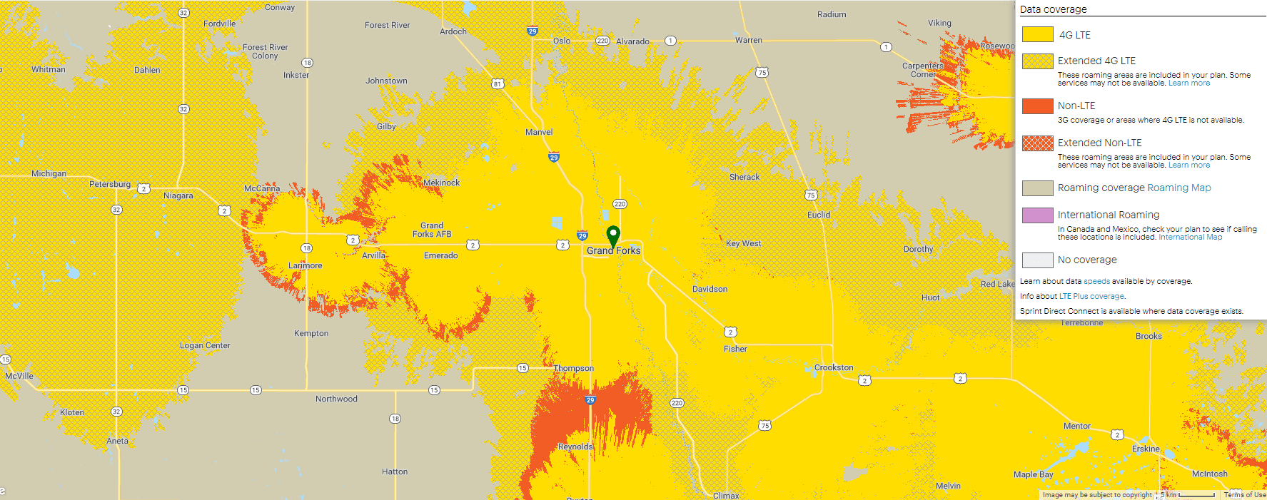Sprint Data Coverage Map (PNG)